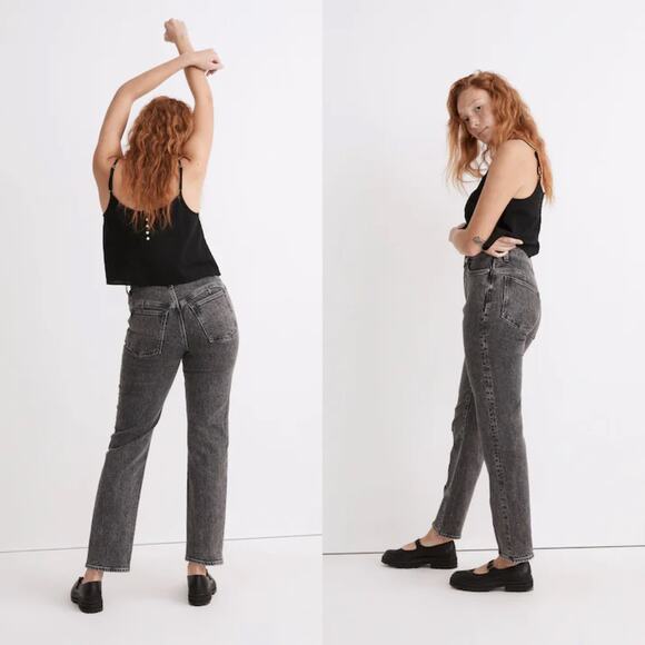 Madewell The Perfect Vintage Straight Jeans in Meaford Wash Seamed Edition sz 26 - Picture 3 of 14